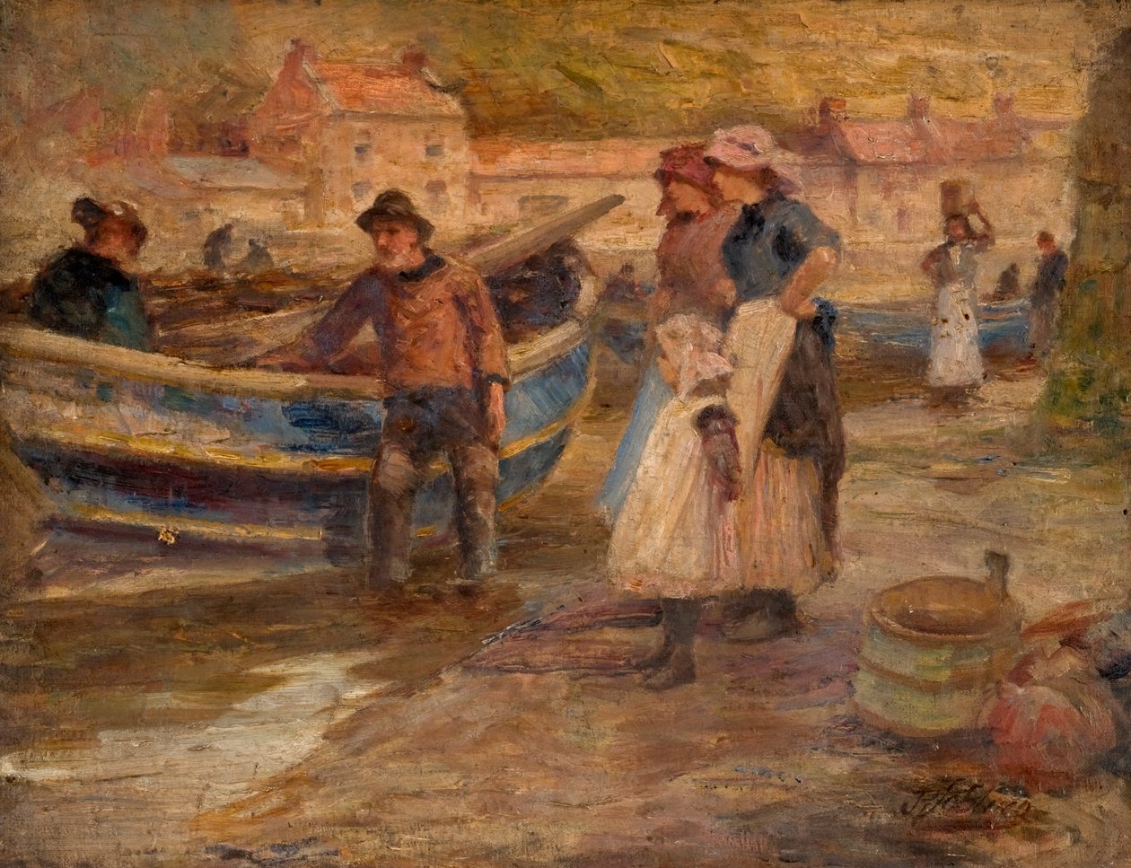 Satamakohta kalastajien kanssa tekijältä Robert Jobling