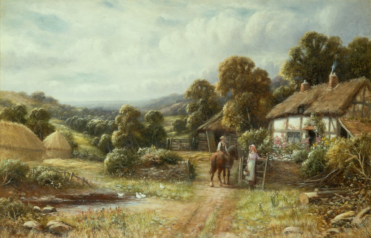 Surrey Cottage (öljy kankaalle) tekijältä Robert John Hammond