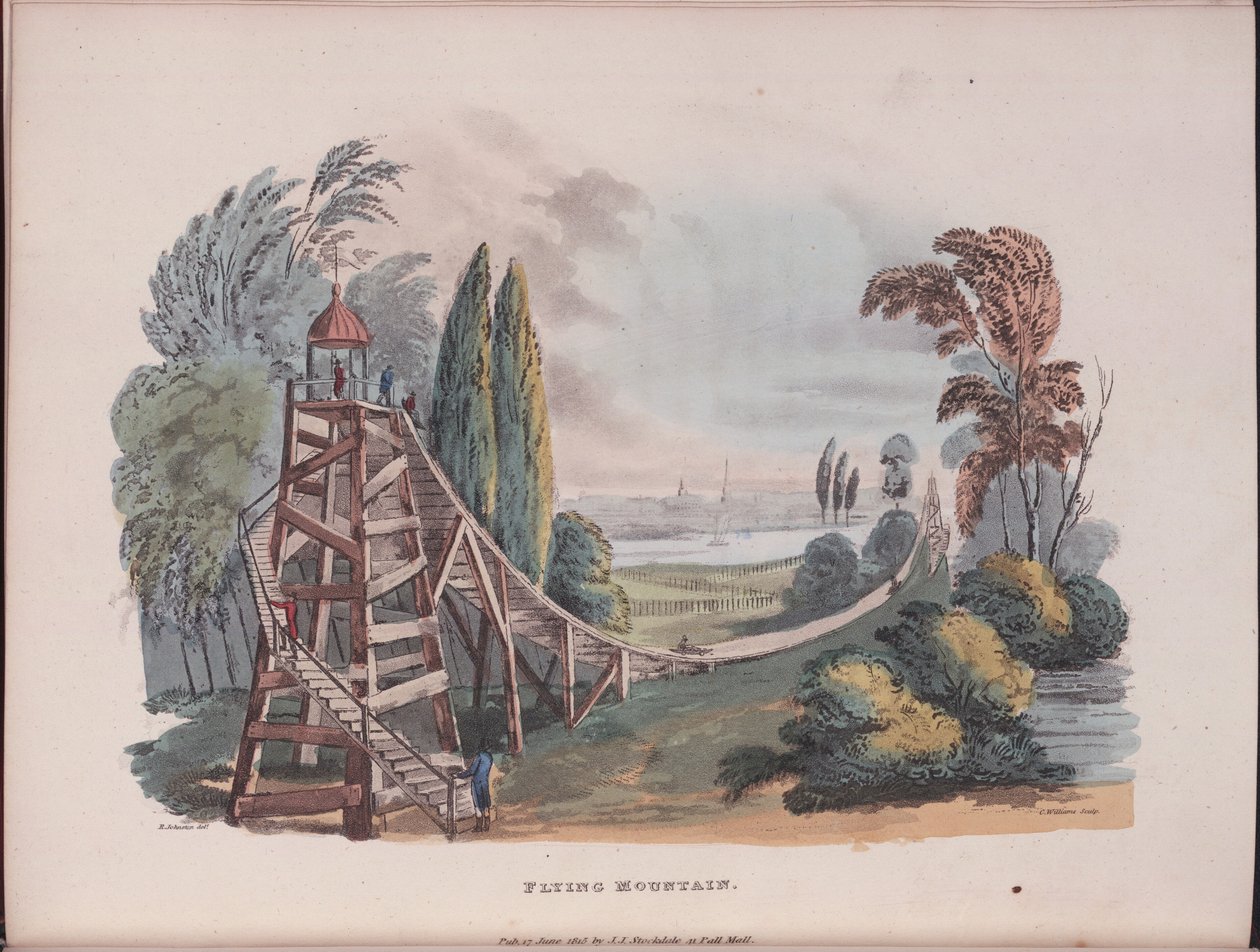 Lentävä vuori Montagnes Russes Pikku-Venäjällä, 1815 tekijältä Robert Johnston