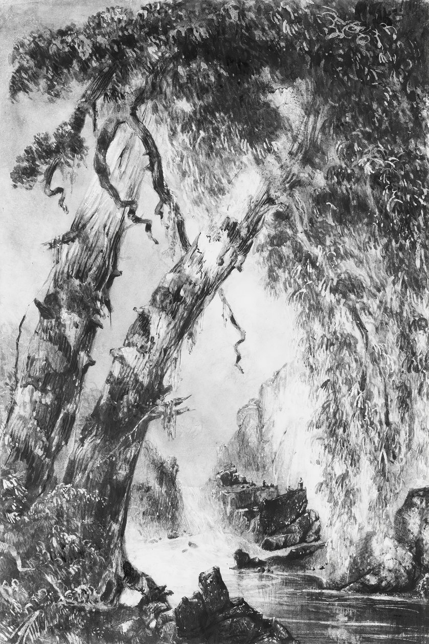 Trenton Falls, New York, 1836. tekijältä Robert Jones