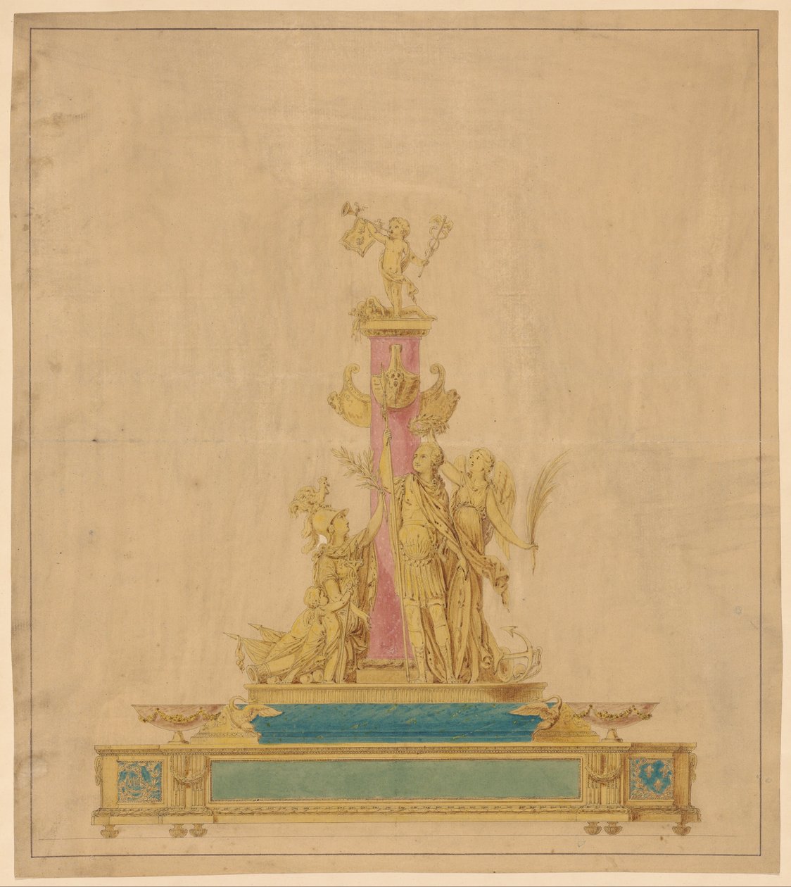 Inkstand -piirustus tekijältä Robert Joseph Auguste