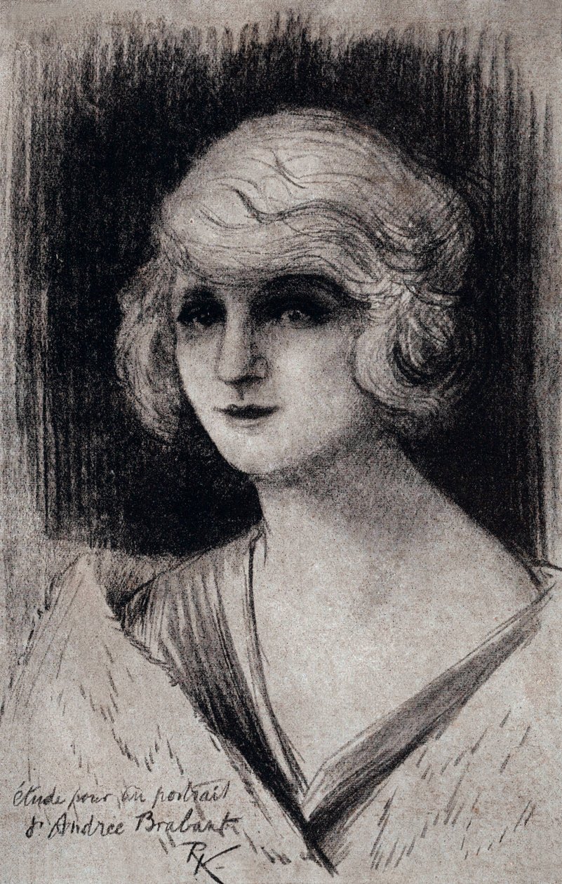 Andree Brabantin muotokuva (piirustus) tekijältä Robert Kastor
