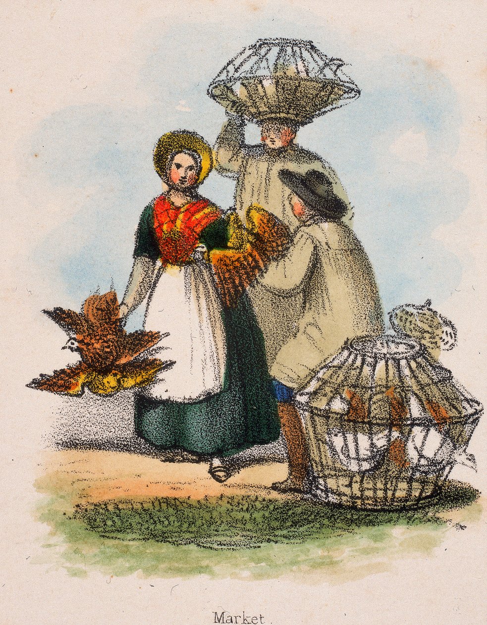 "Market", c1845 tekijältä Robert Kent Thomas