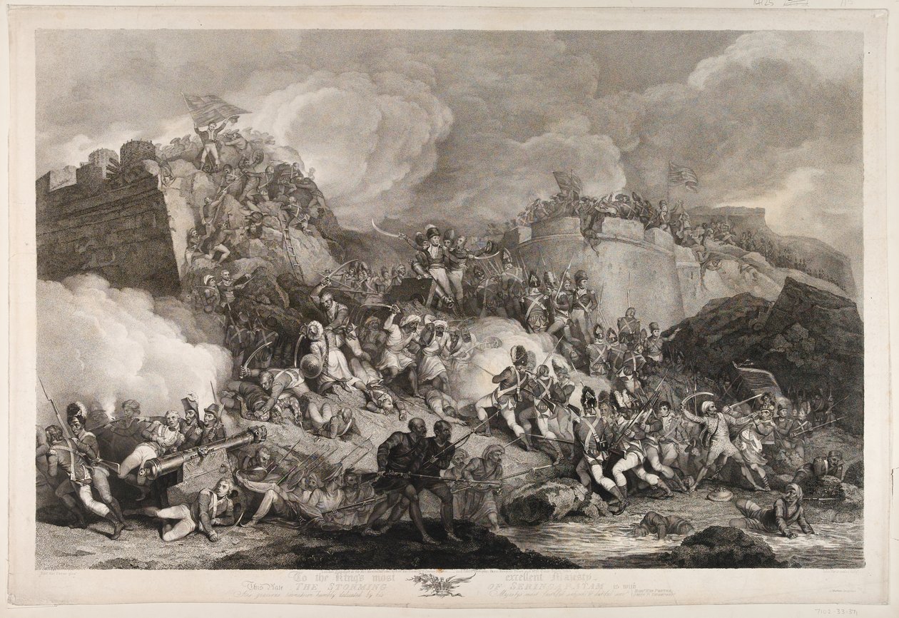 ?Seringapatamin myrsky, 1799? tekijältä Robert Kerr Porter