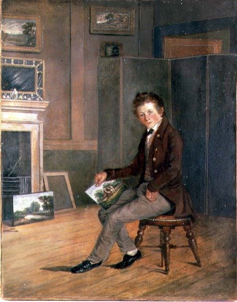 Joseph Stannardin (1797-1830) muotokuva nuorena (öljy paperille ja kankaalle) tekijältä Robert Ladbrooke