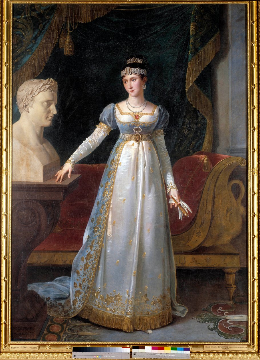 Muotokuva Marie-Paulette, Pauline Bonaparte, prinsessa Borghese (1780-1825), Guastallan herttuatar Robert Lefebvren (1755-1830) maalaus tekijältä Robert Lefebvre