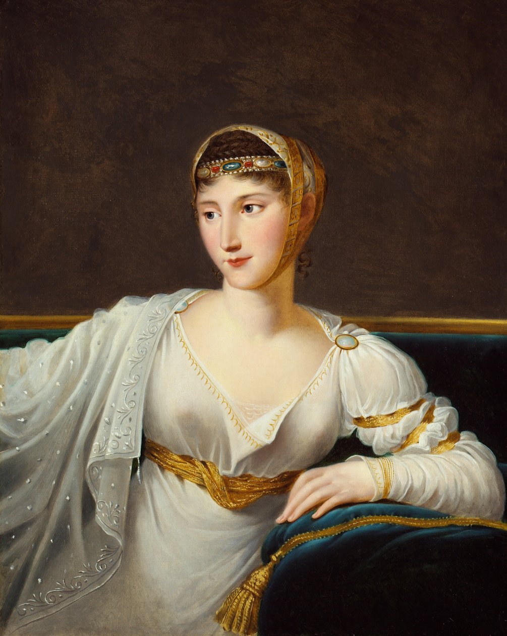 Prinsessa Pauline Borghesen, kenraali Leclercin vaimon muotokuva (öljy kankaalle) tekijältä Robert Lefevre