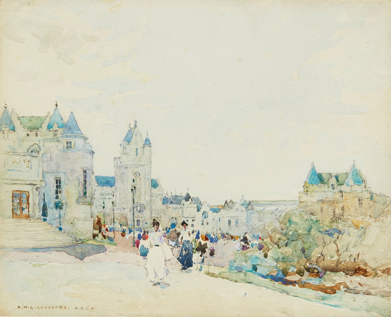 Promenade (akvarelli) tekijältä Robert McGowan Coventry