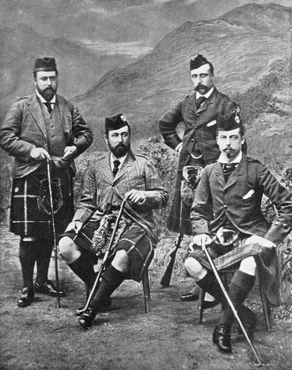 Kuningatar Victorian neljä poikaa Abergeldiessä, 1881. tekijältä Robert Milne