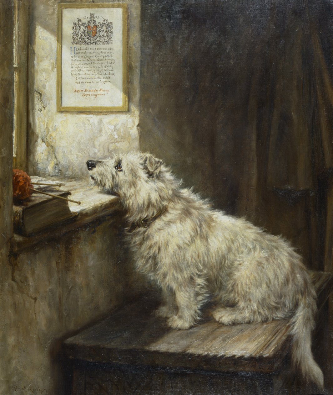 Will He Come Back?, n. 1918 (öljy kankaalle) tekijältä Robert Morley