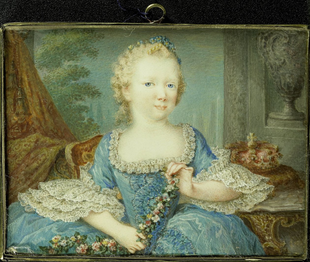 Wilhelmina Carolina (Carolina; 1743-87), Orange-Nassaun prinsessa, William IV:n tytär ja William V:n sisar lapsena tekijältä Robert Mussard
