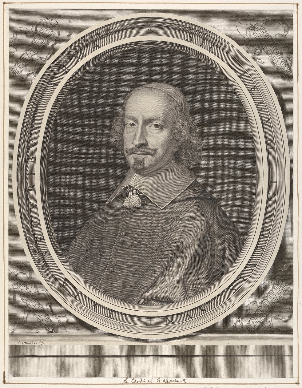 Kardinaali Jules Mazarin, n. 1652. tekijältä Robert Nanteuil