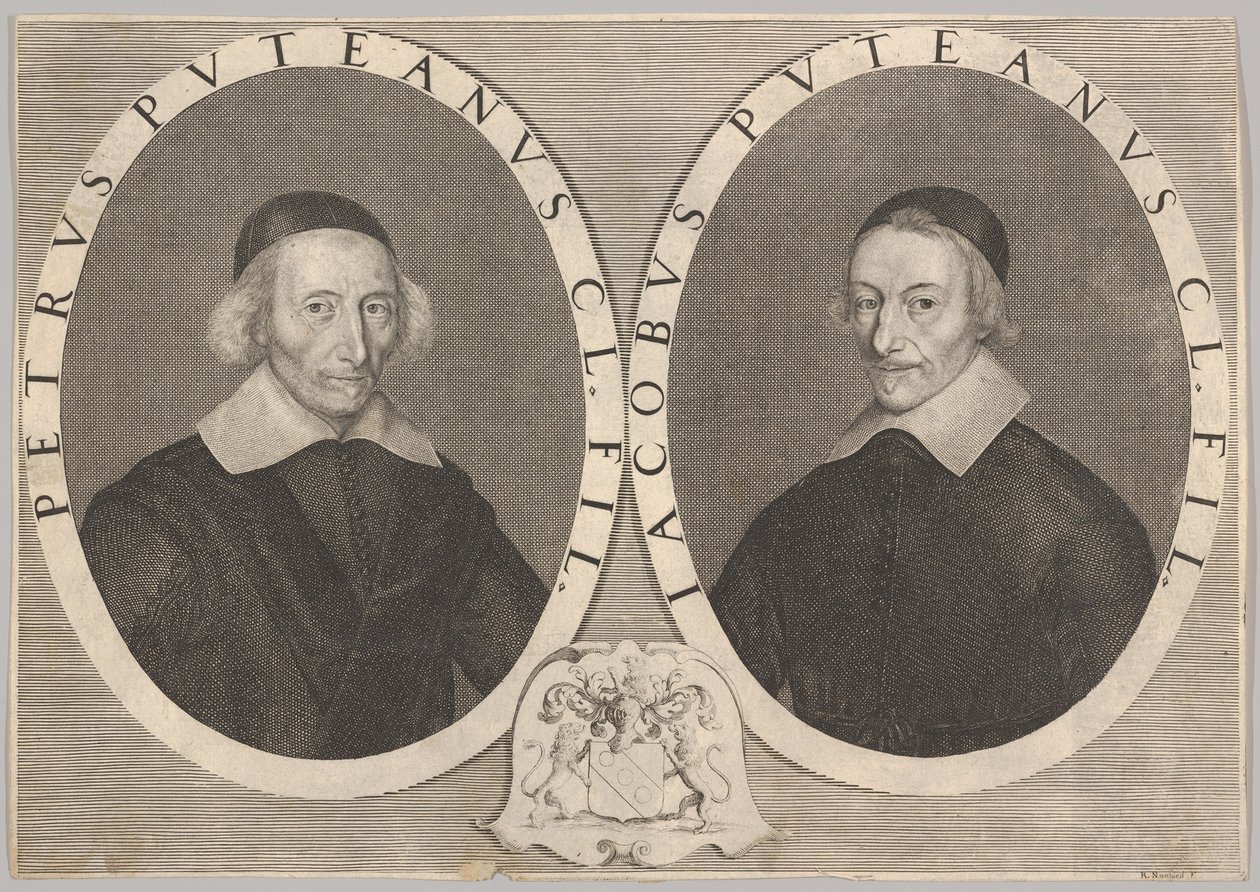 Pierre ja Jacques Dupuyn kaksoismuotokuva, n. 1648-49. tekijältä Robert Nanteuil