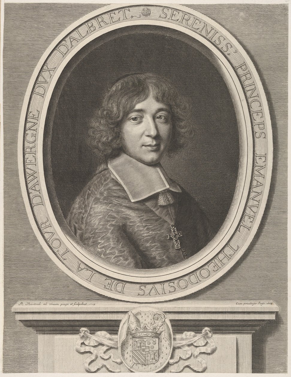 Emmanuel-Théodose de La Tour dAuvergne, Bouillonin kardinaali, 1668. tekijältä Robert Nanteuil