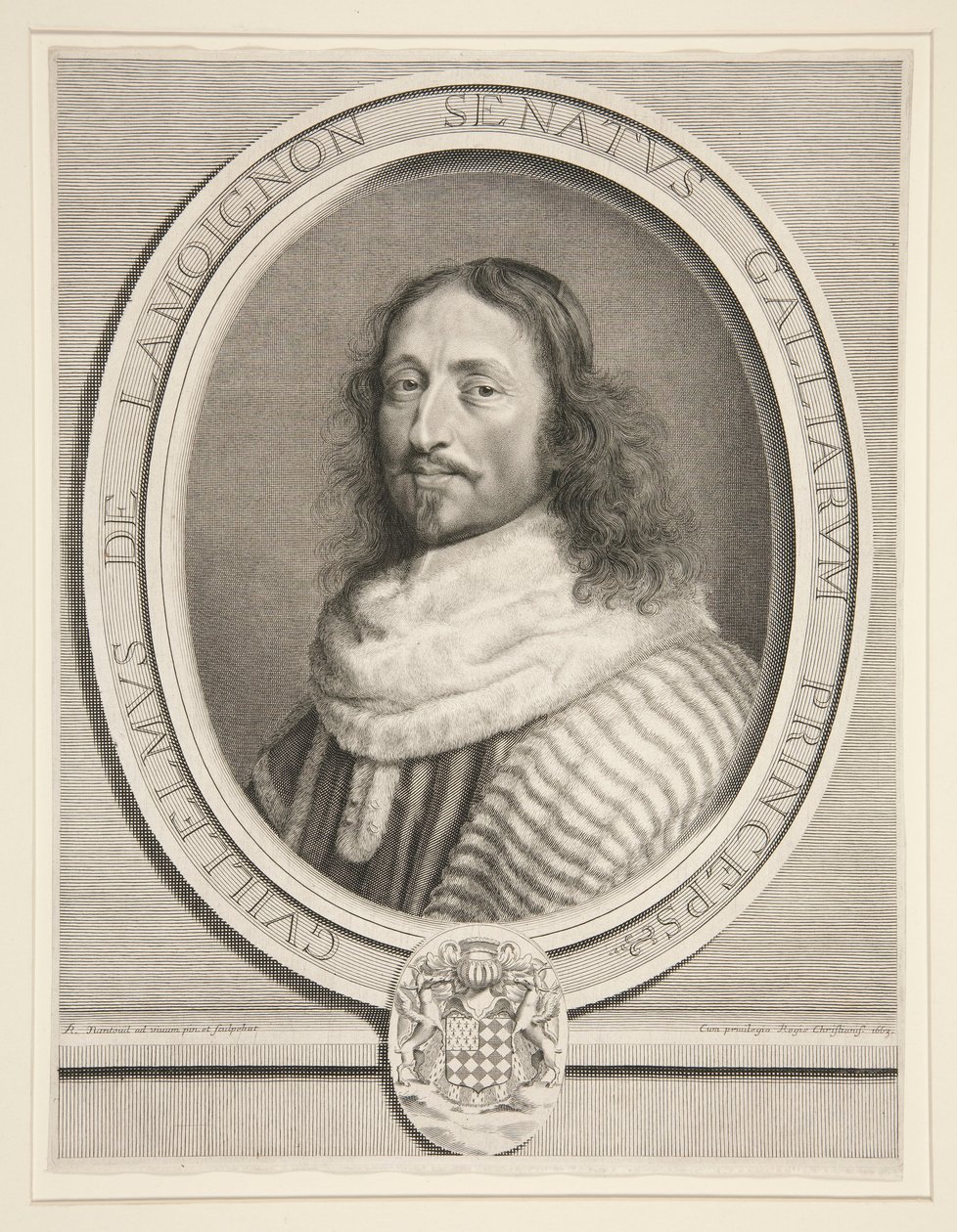 Guillaume de Lamoignon, Pariisin parlamentin ensimmäinen puhemies (Pariisin parlamentin ensimmäinen puheenjohtaja) tekijältä Robert Nanteuil