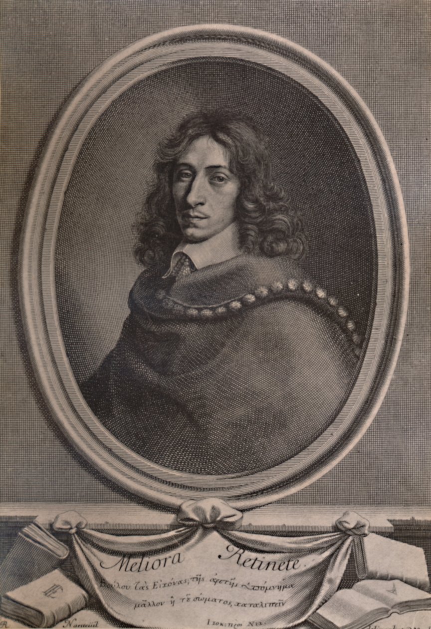 John Evelyn, englantilainen kirjailija, puutarhuri ja päiväkirjan kirjoittaja, c1650 1894 tekijältä Robert Nanteuil