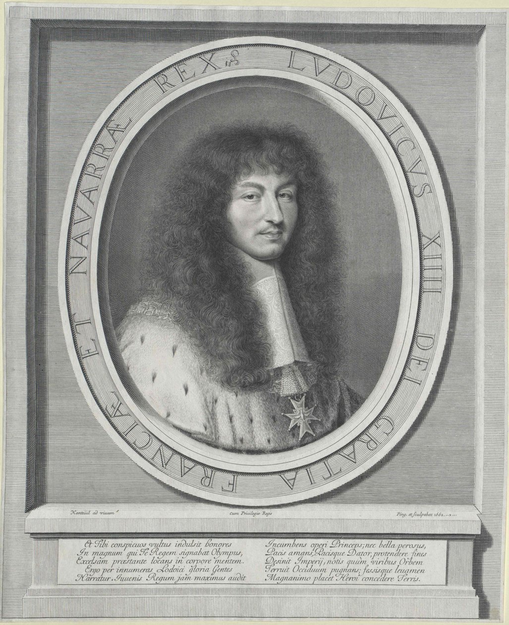 Ranskan kuningas Ludvig XIV tekijältä Robert Nanteuil