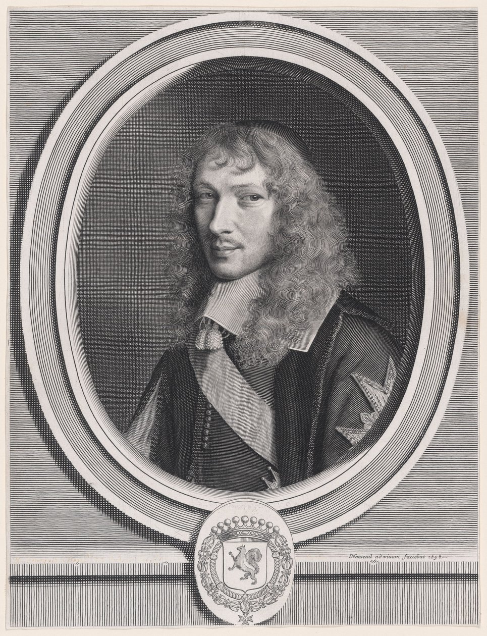 Abbé Basile Fouquet (1622–1680), Barbeaux’n ja Rignyn apotti, kuninkaan ritarikuntien kansleri (Abbot of Barbeaux and Rigny, Chancellor of the King’s Orders) tekijältä Robert Nanteuil