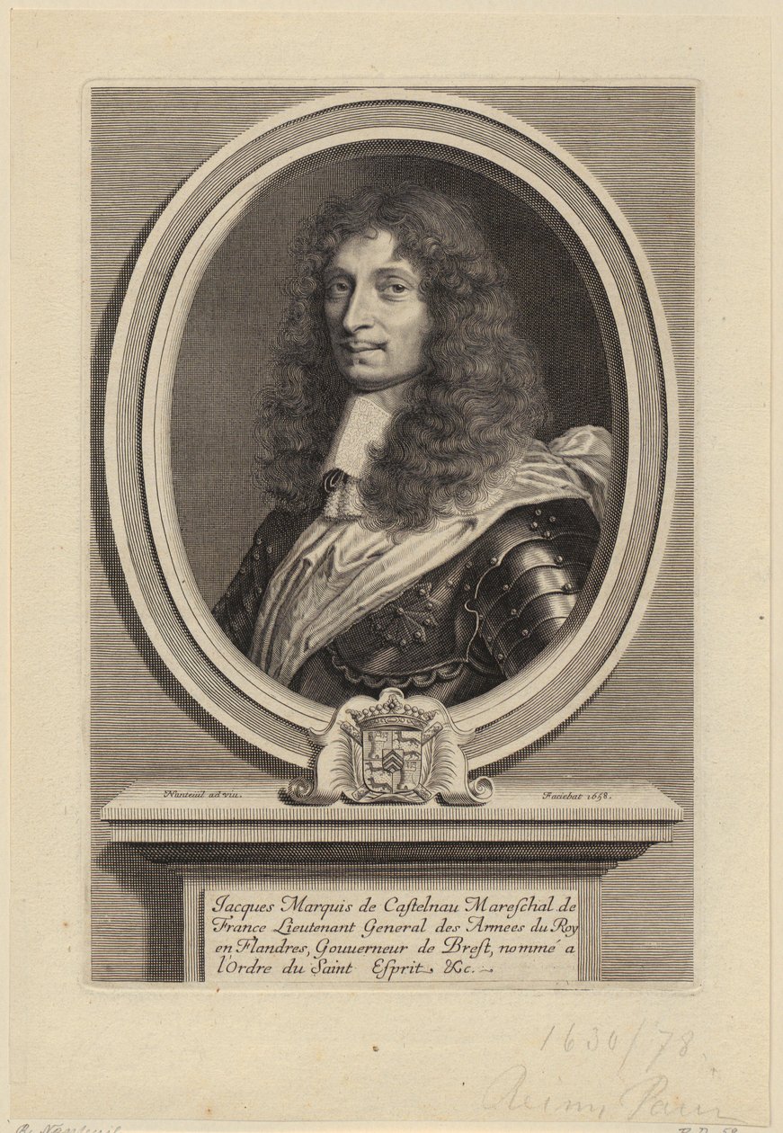 Ranskalaisen marsalkan Jacques II de Castelnaun muotokuva tekijältä Robert Nanteuil