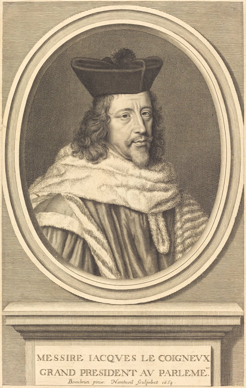 Jacques Le Coigneux tekijältä Robert Nanteuil after Henri Beaubrun