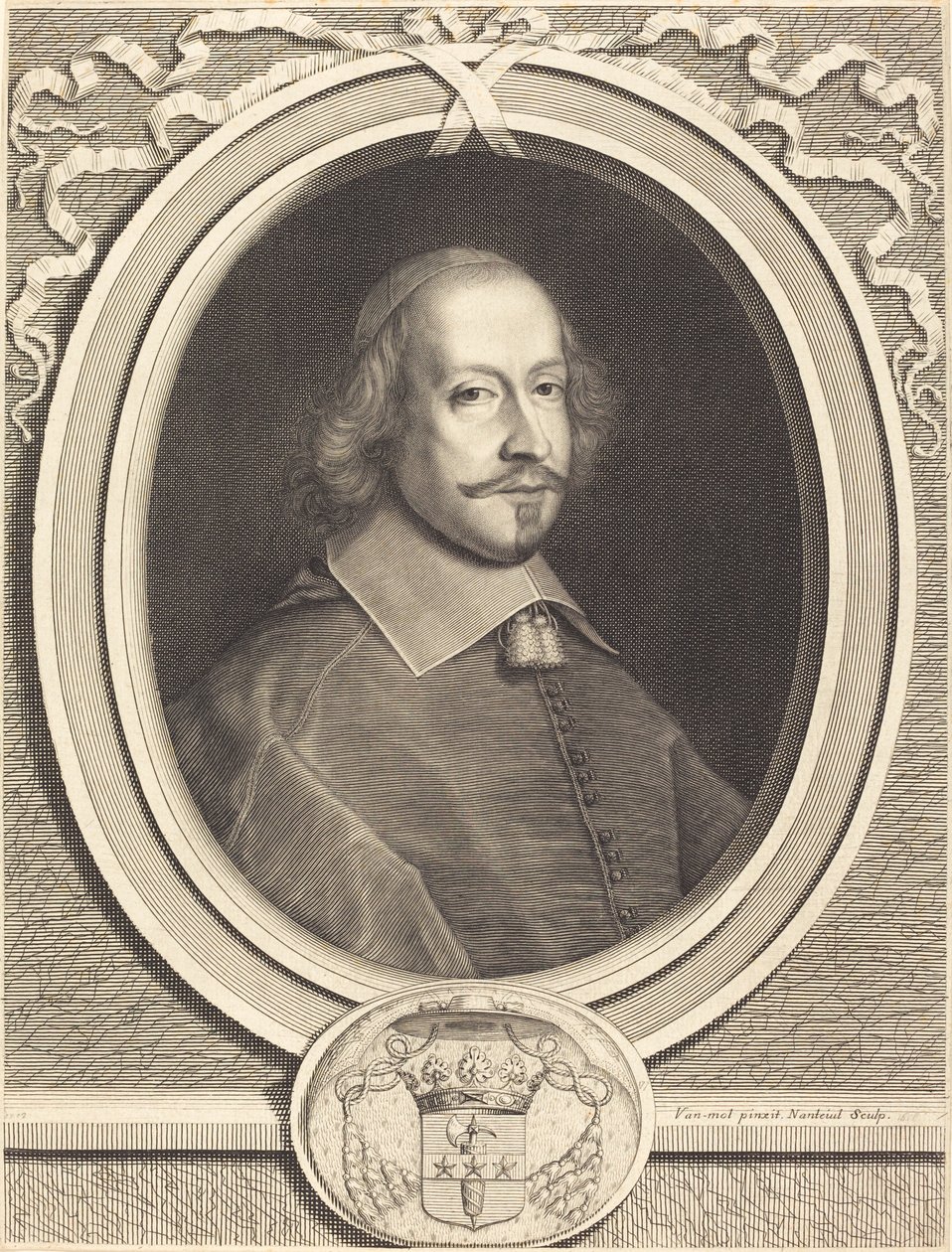Kardinaali Jules Mazarin tekijältä Robert Nanteuil after Pieter van Mol