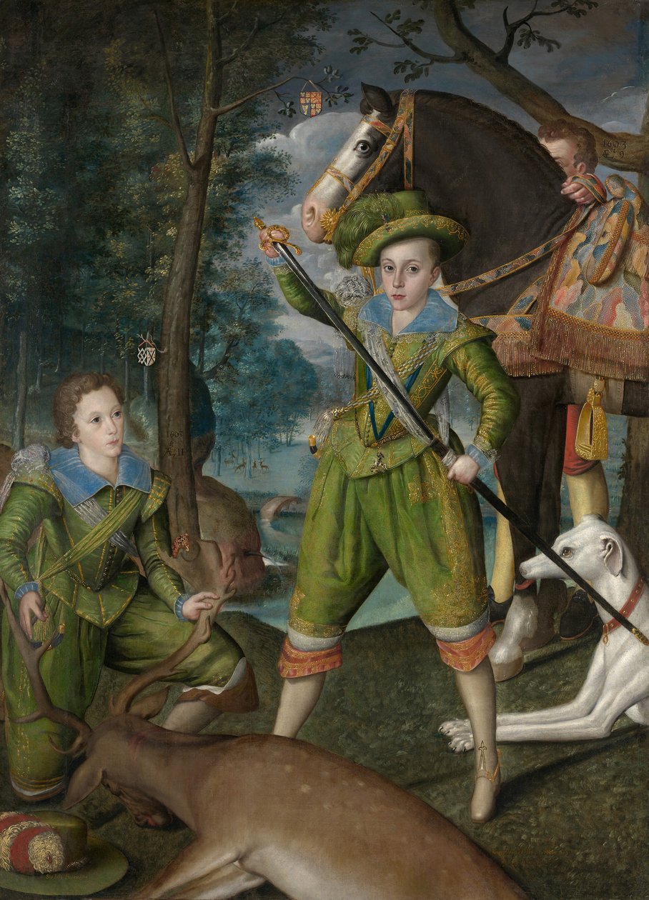 Henry Frederick 1594-1612, Walesin prinssi, Sir John Haringtonin kanssa 1592-1614..., 1603. tekijältä Robert Peake I