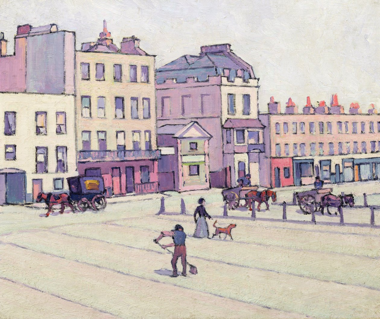 The Weigh House, Cumberland Market, n. 1914 (öljy kankaalle) tekijältä Robert Polhill Bevan
