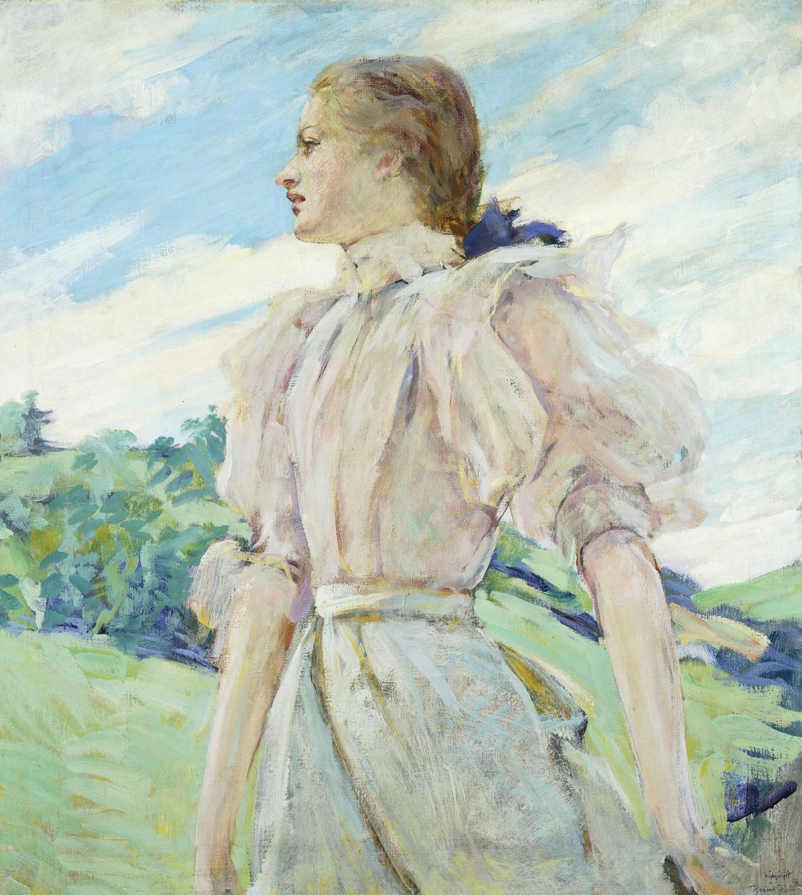 Breezy Day, n. 1898 (öljy kankaalle) tekijältä Robert Reid