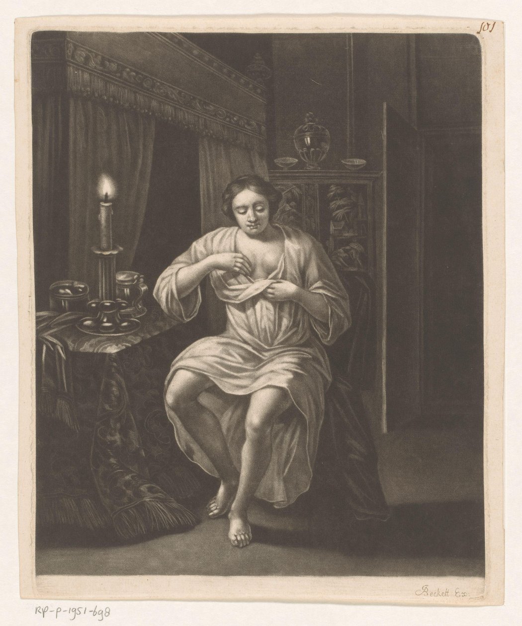 Pakeneva nainen tekijältä Robert Robinson (attributed to)