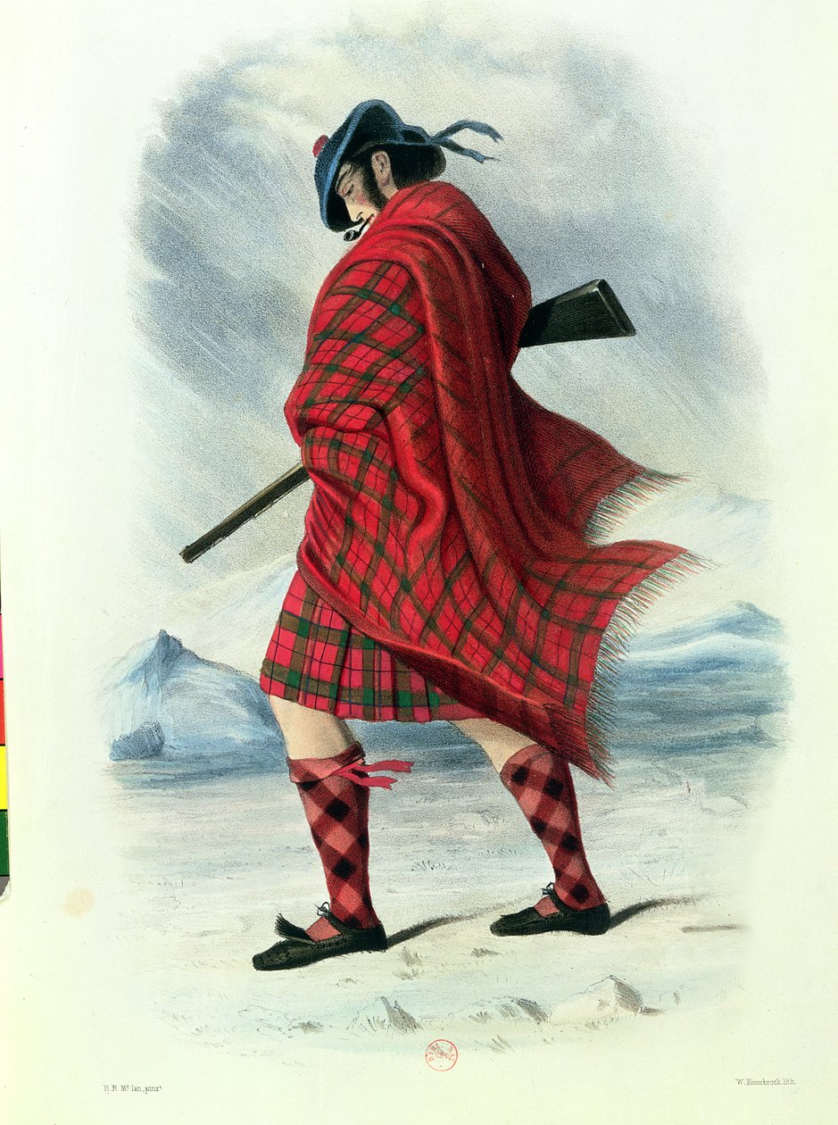 Scotsman in Highland Dress, kaiverrus W. Kinnebrock tekijältä Robert Ronald McIan