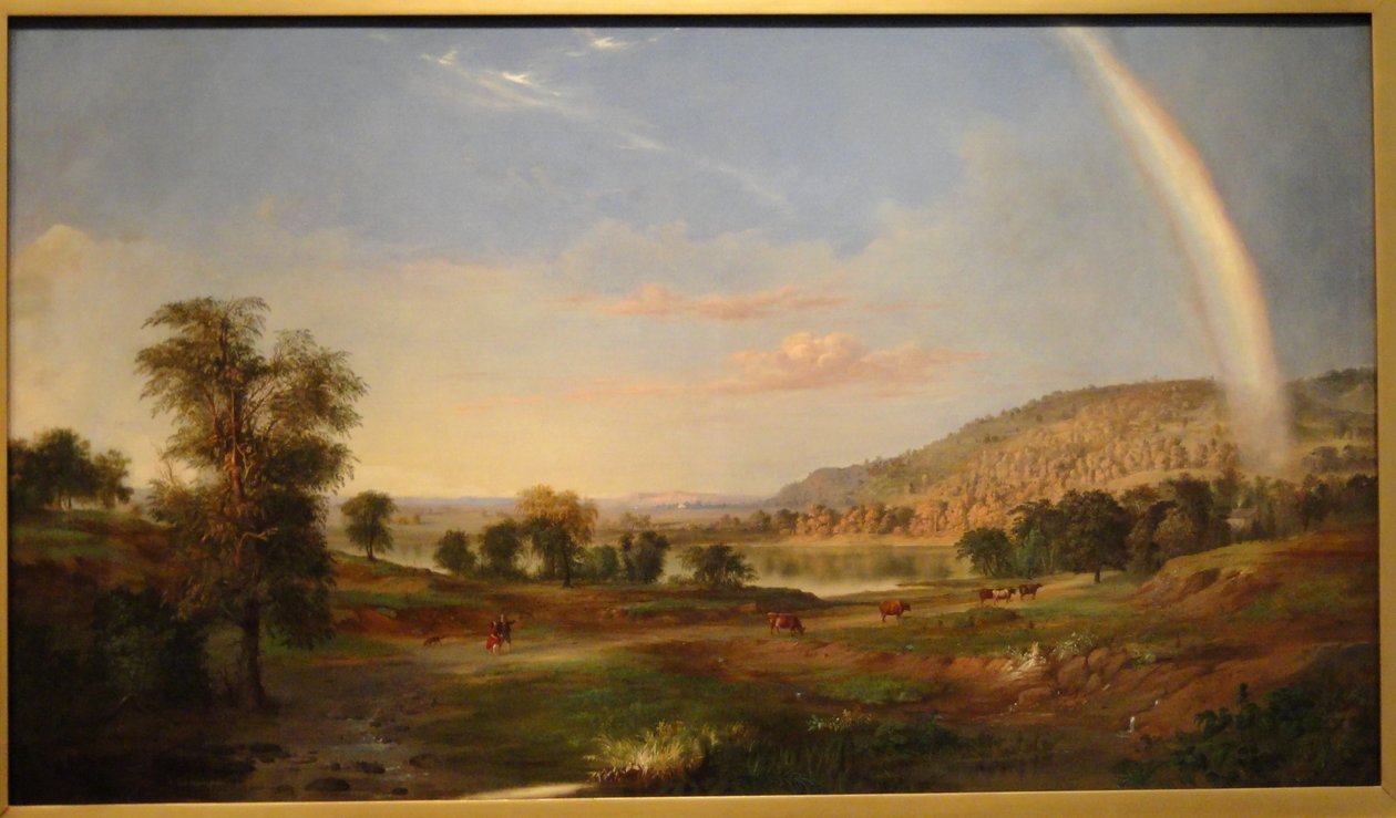 Maisema sateenkaaren kanssa tekijältä Robert S. Duncanson