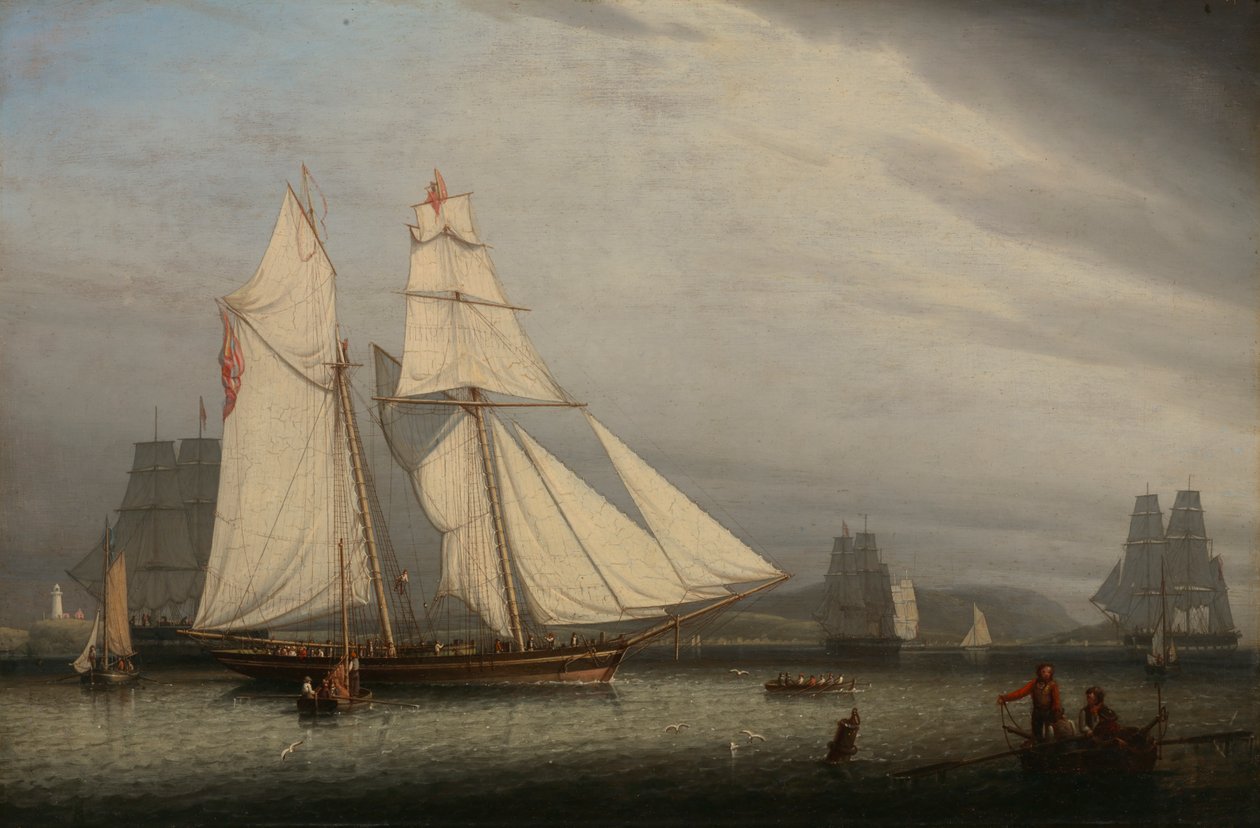 Satamakohtaus, 1842. tekijältä Robert Salmon