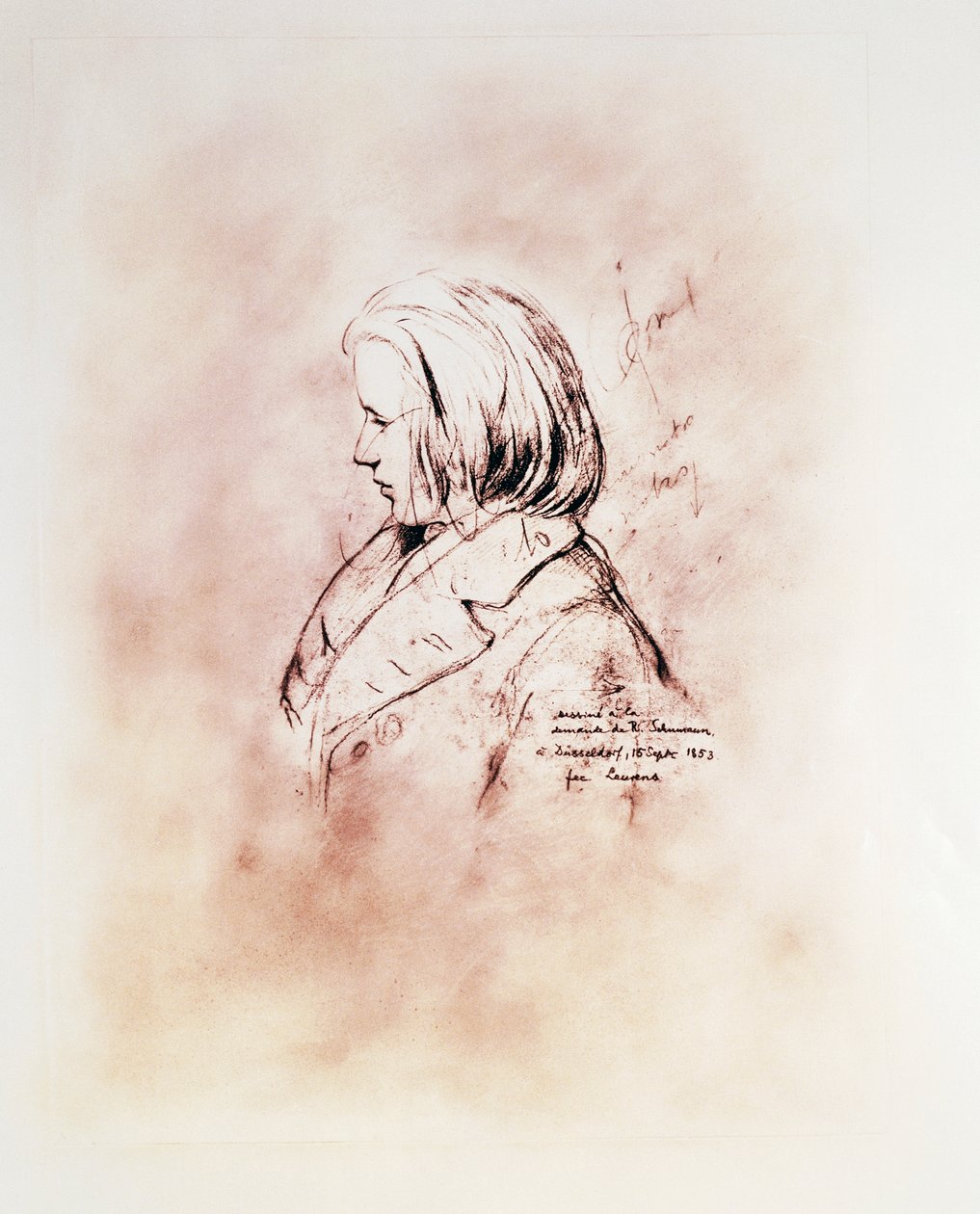 Saksalaisen säveltäjän Johannes Brahmsin muotokuva (Hamburg tekijältä Robert Schumann