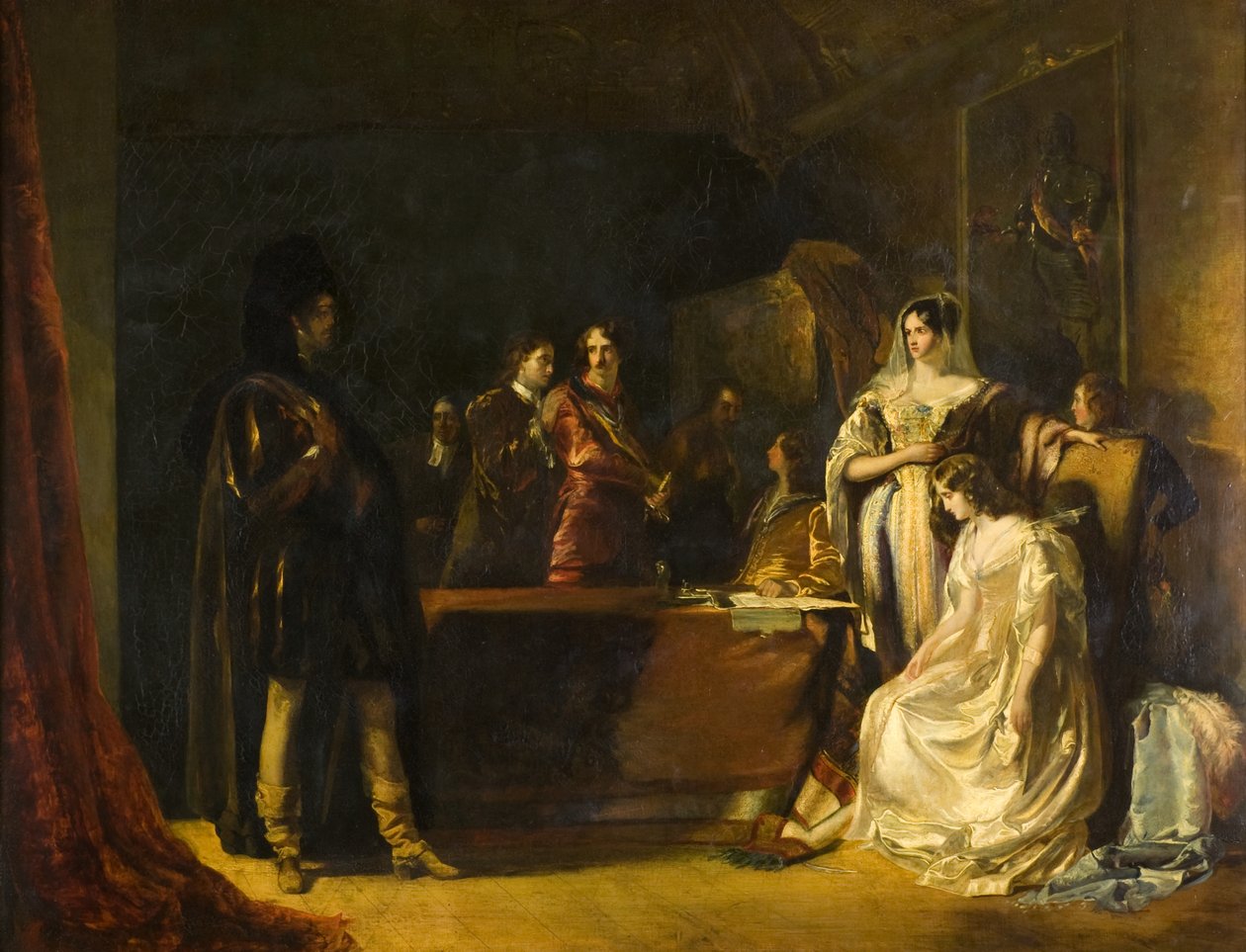 Lammermoorin morsian, n. 1831 (öljy kankaalle) tekijältä Robert Scott Lauder
