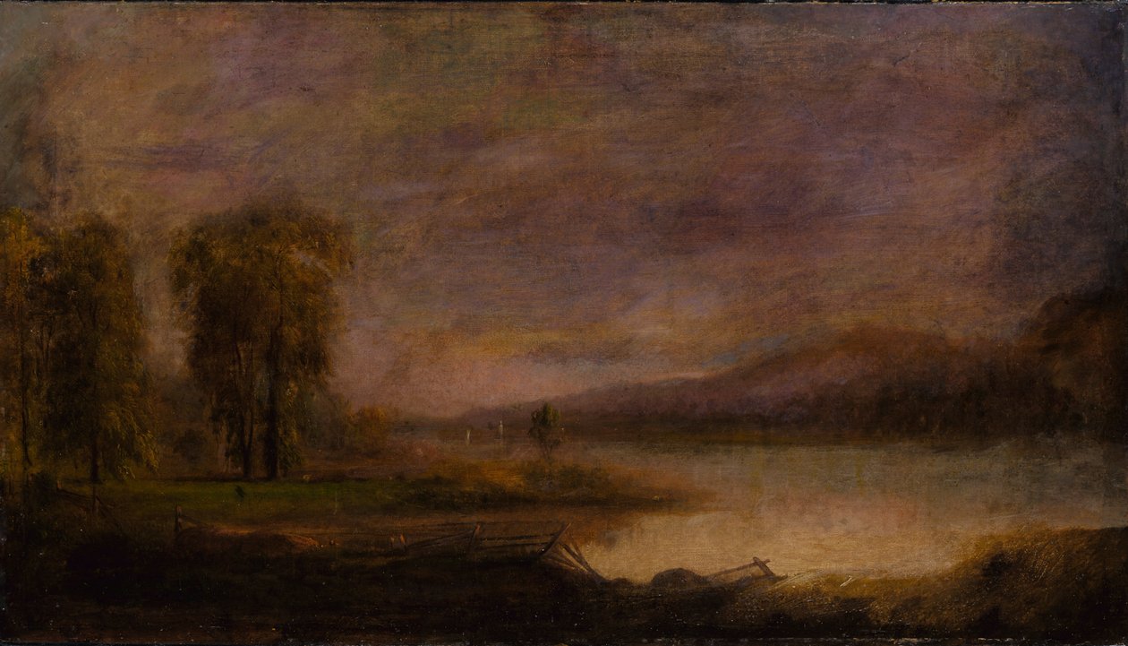 Maisema järven kanssa, 1864. tekijältä Robert Seldon Duncanson