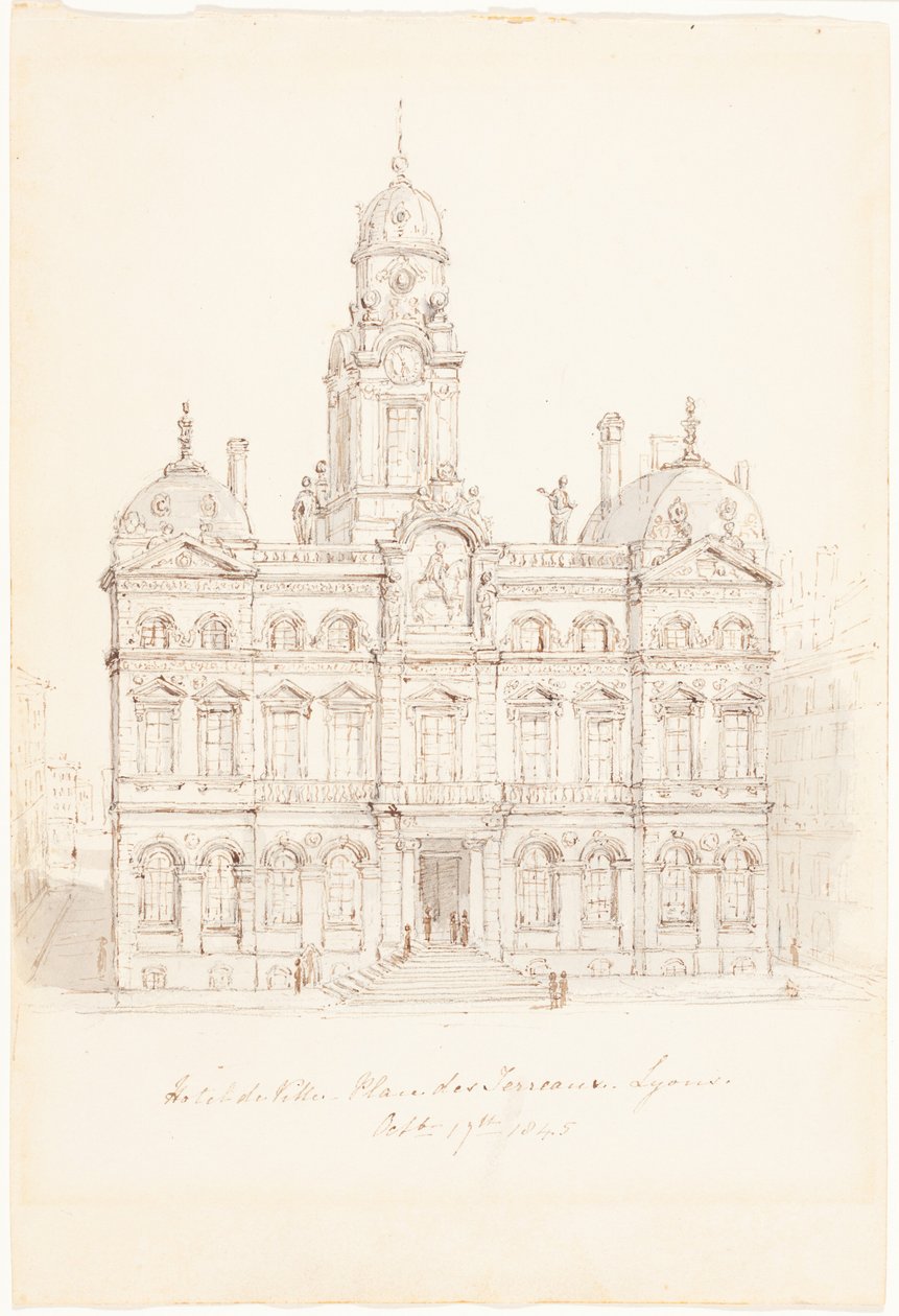 Hôtel de Ville, Place des Terreaux, Lyon tekijältä Robert Smirke