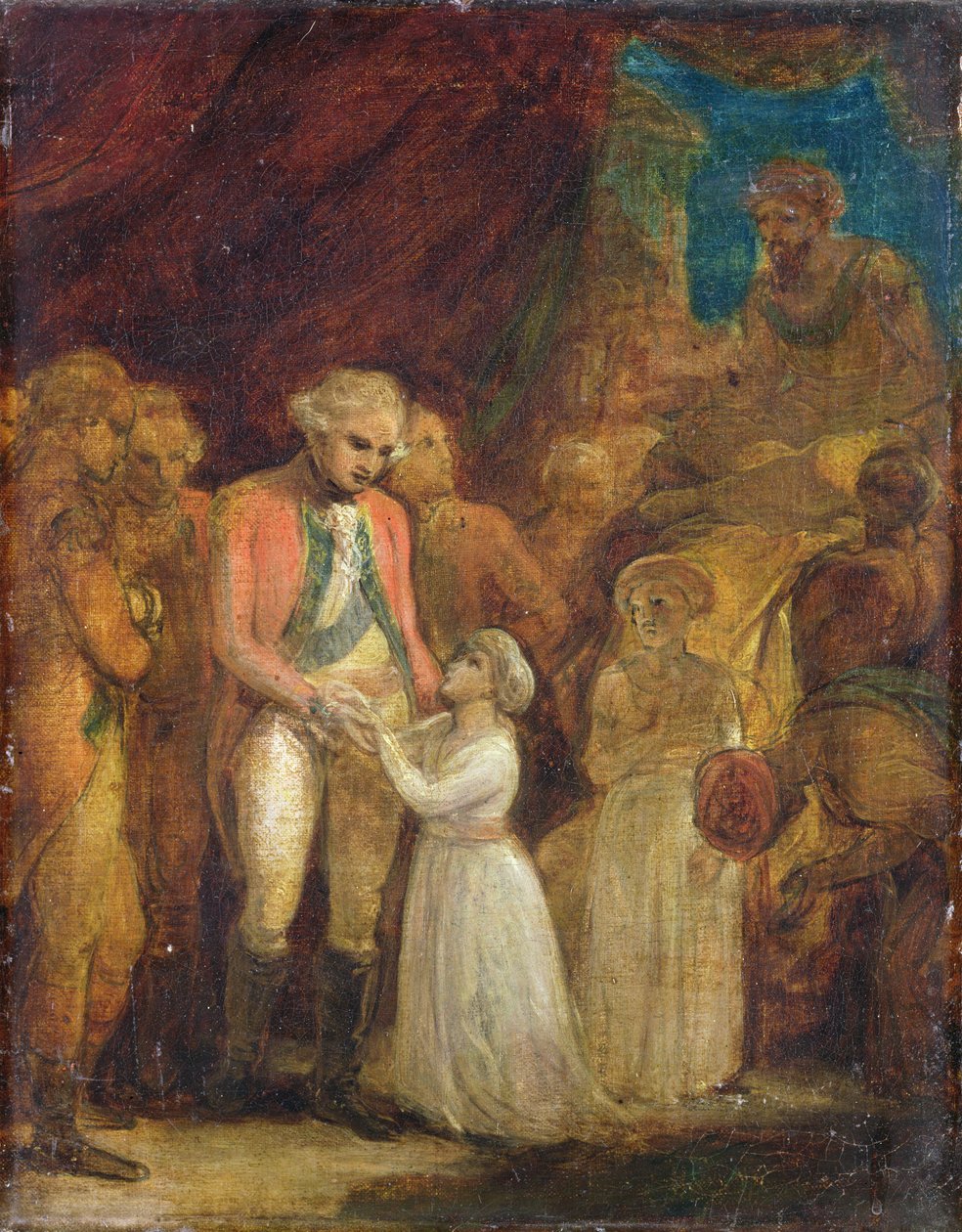 Mysoren sulttaani Tipu Sahibin kaksi poikaa, jotka luovutetaan panttivankeiksi kenraali Cornwalliksille (1738-1805), n. 1792 (öljy kankaalle) tekijältä Robert Smirke