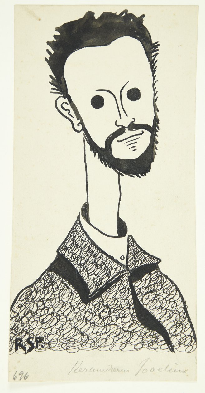 Muotokuva taidemaalari ja keraamikko Chr. Joachim (1870-1943) tekijältä Robert Storm Petersen
