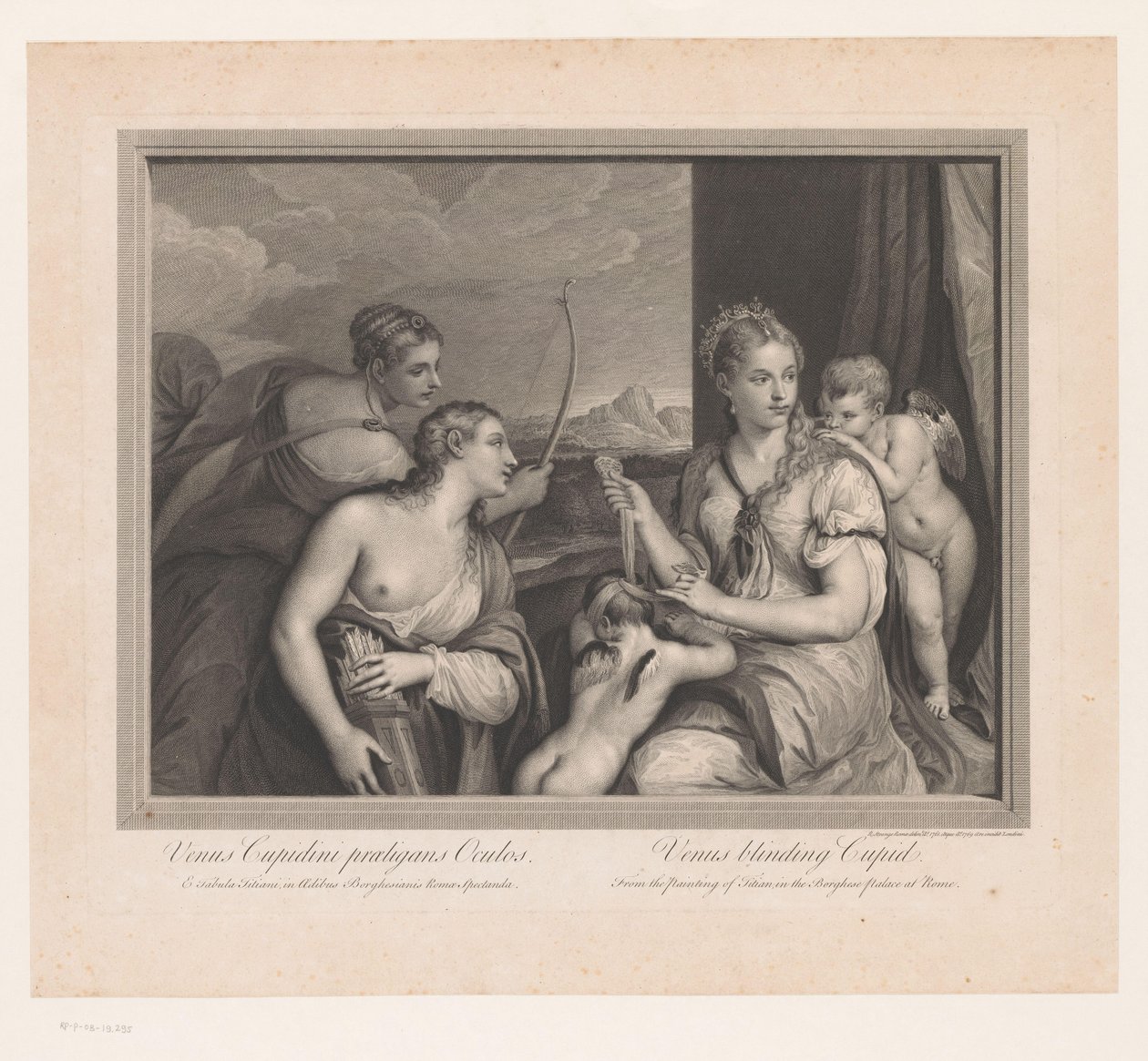 Venus ei sokea Cupidossa Venus valitsee Cupidon silmät. Venusta sokaiseva Cupid (otsikko esineessä) tekijältä Robert Strange
