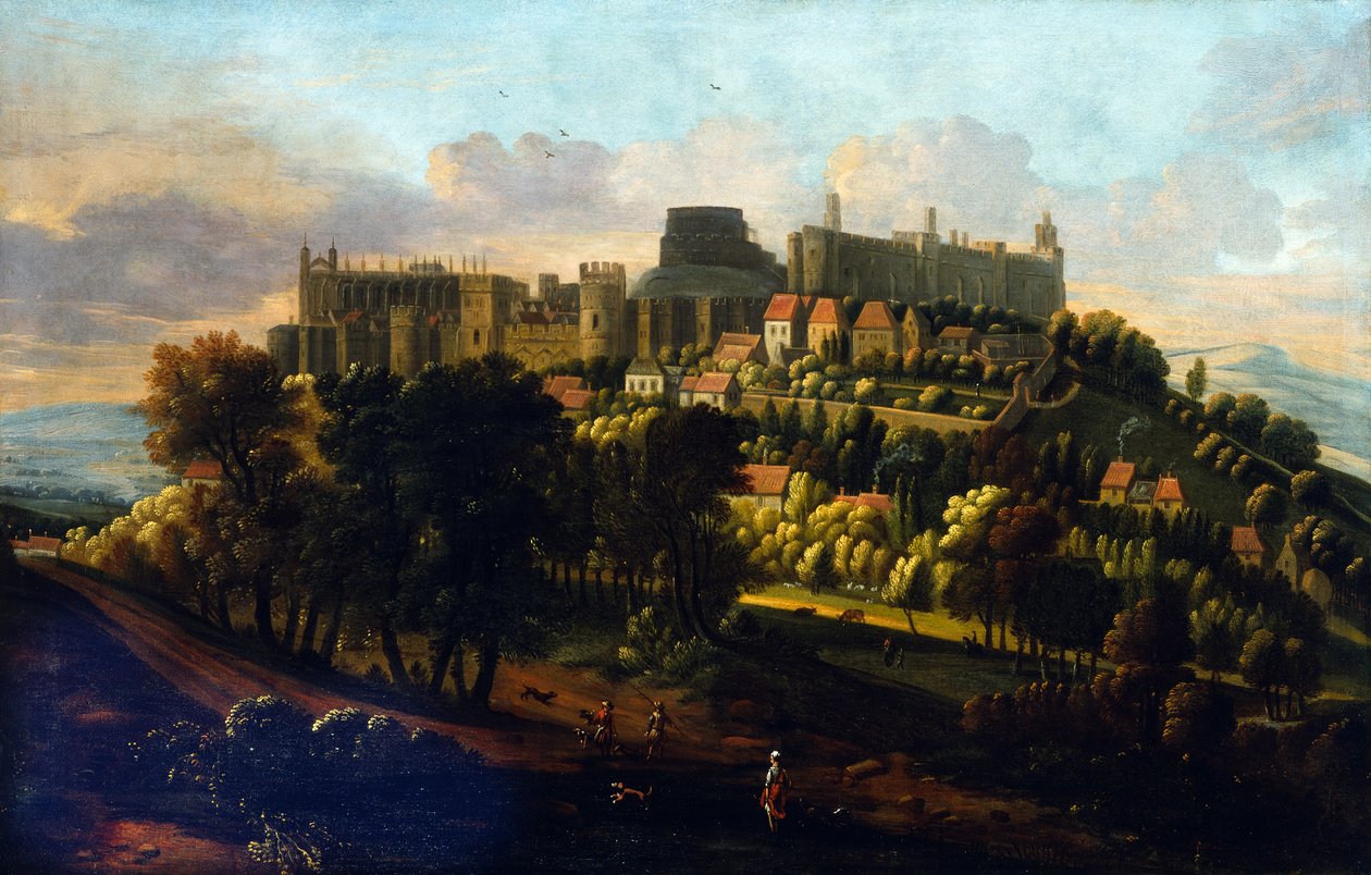 Windsorin linna, n. 1670 (öljy kankaalle) tekijältä Robert Streater or Streeter