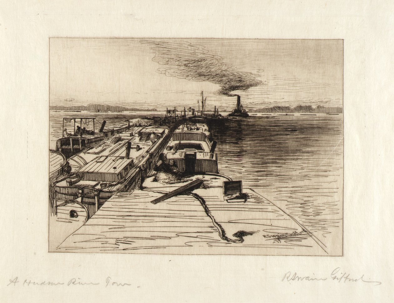 Hudson-joen hinaaja tekijältä Robert Swain Gifford