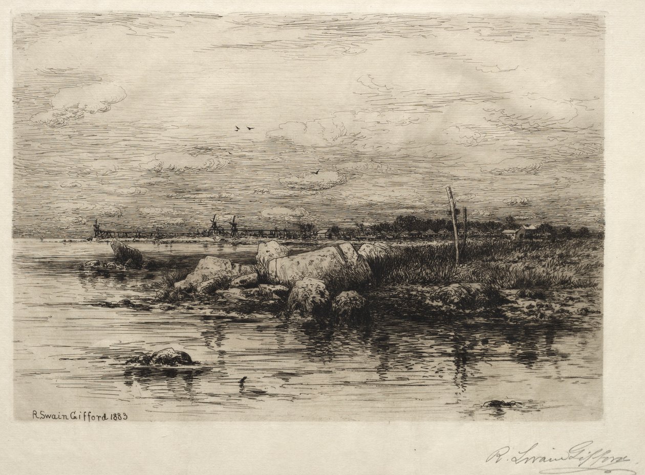 Apponagansett-joen suu, 1883. tekijältä Robert Swain Gifford