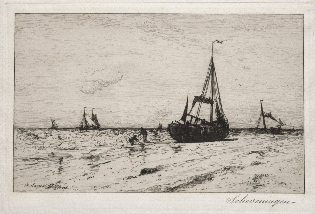 Scheveningen (etsaus) tekijältä Robert Swain Gifford
