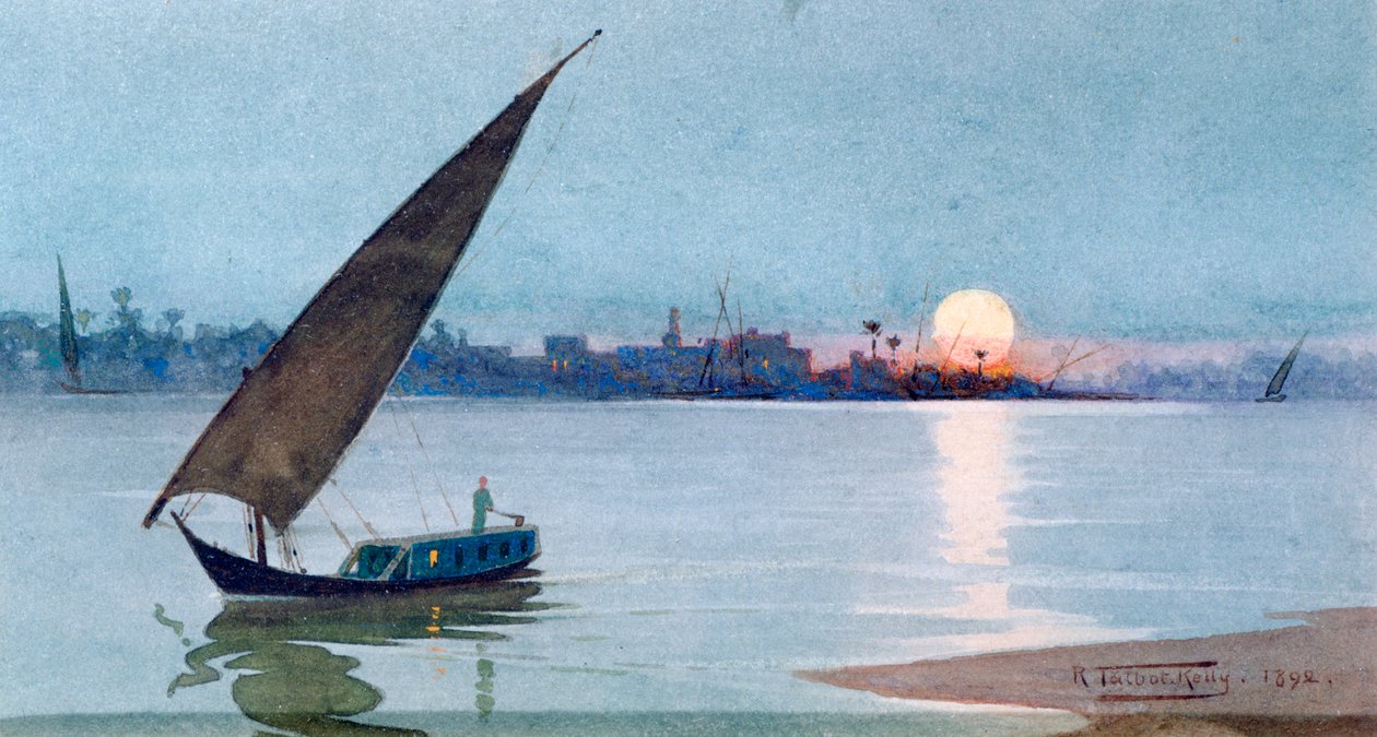 "Eastern Lake, Egypti", 1892 tekijältä Robert Talbot Kelly
