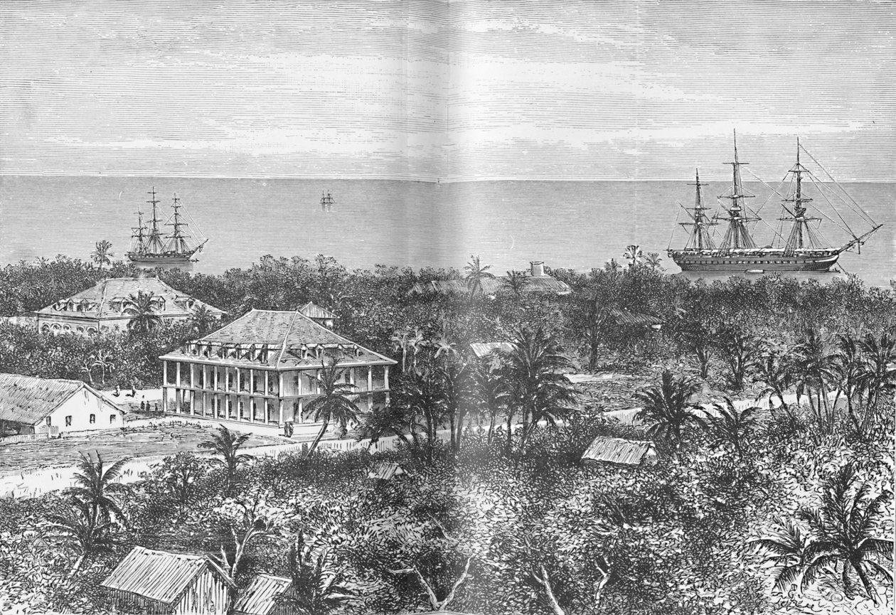 Queens Palace Papeetessa, Tahitissa, c1885, 1890 tekijältä Robert Taylor Pritchett