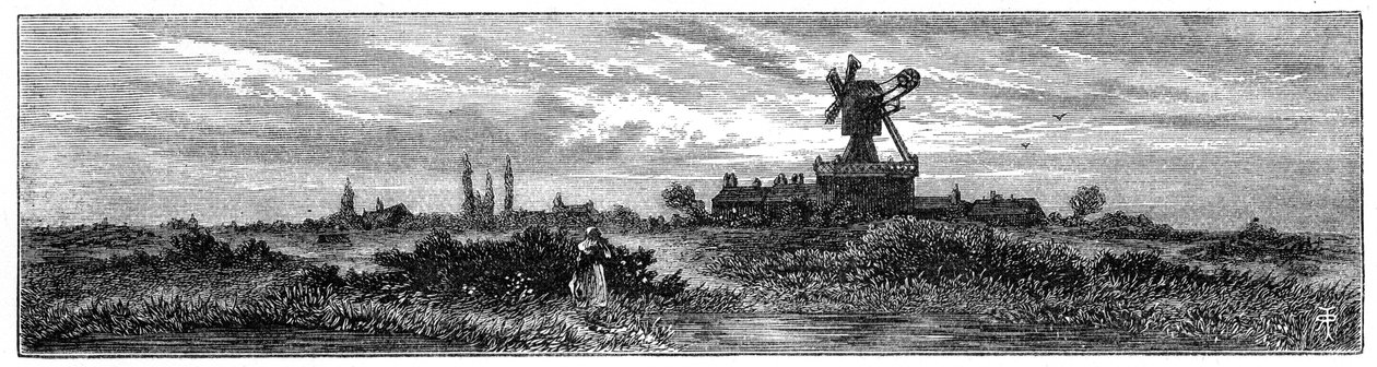 Tuulimylly Wimbledon Commonilla, 1880 tekijältä Robert Taylor Pritchett