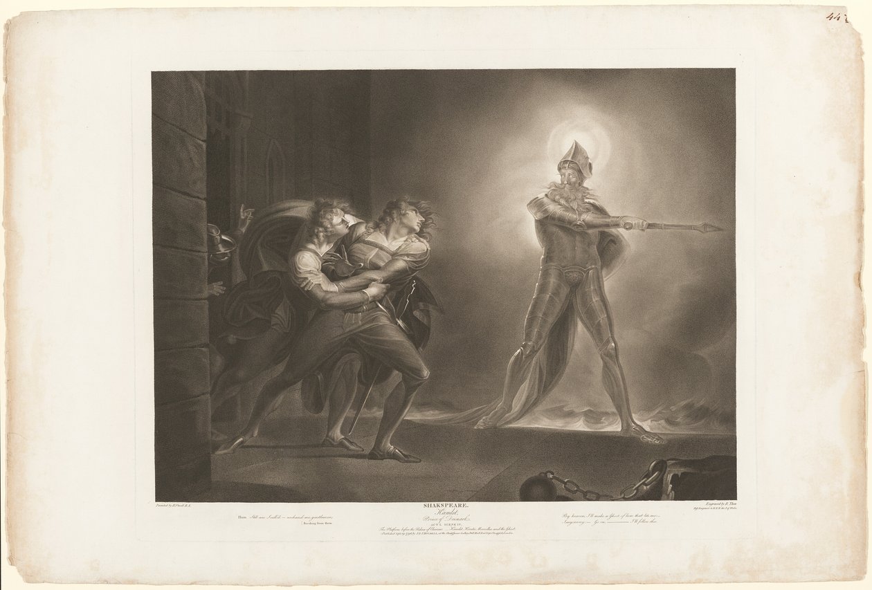Hamlet, Horatio, Marcellus ja aave tekijältä Robert Thew