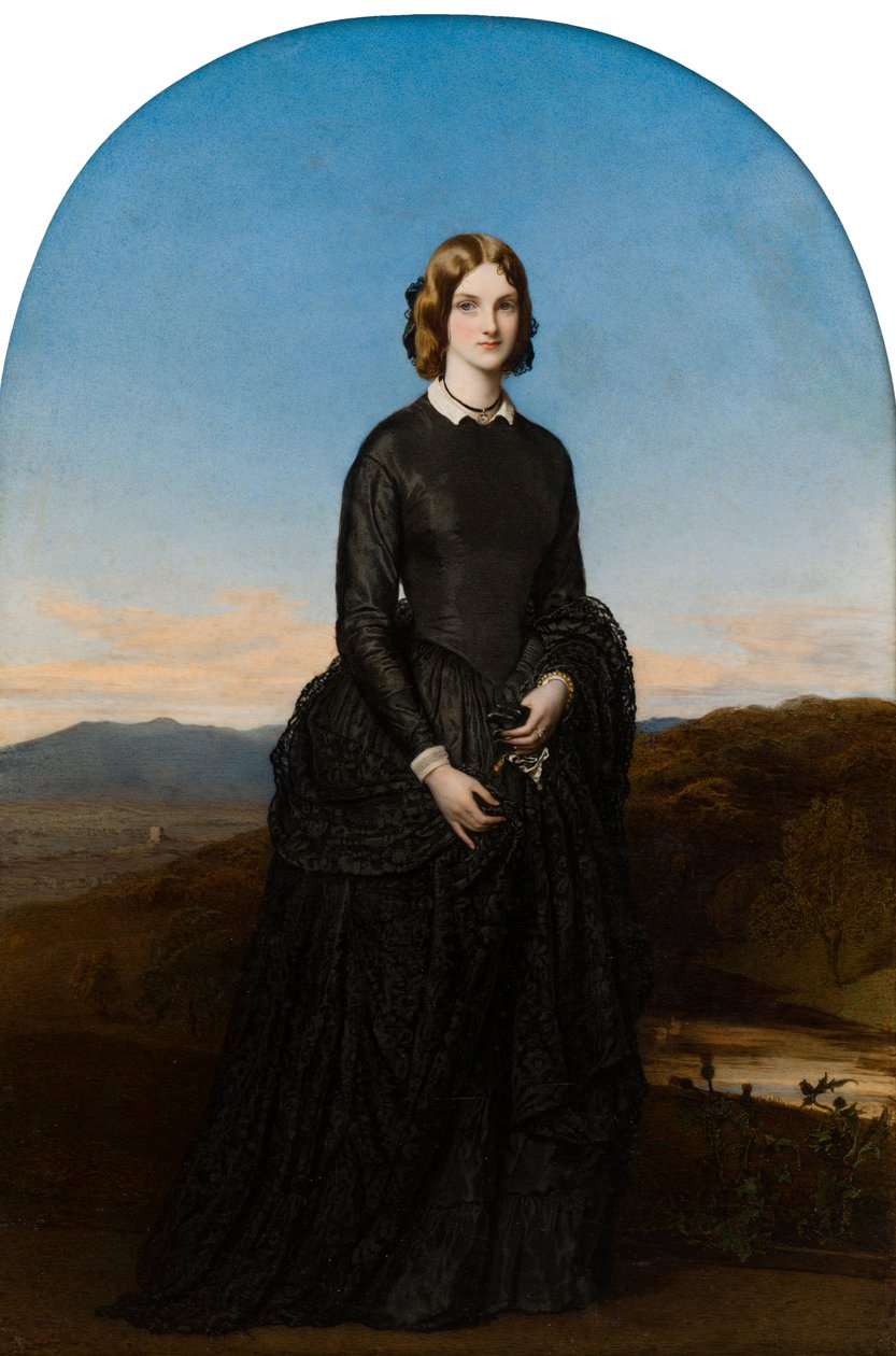 Muotokuva kunnia. Selina Weld Forester, varakreivitär Newport ja myöhemmin Bradfordin kreivitär (1819-1894), n. 1840-70 (öljy norsunluulle) tekijältä Robert Thorburn