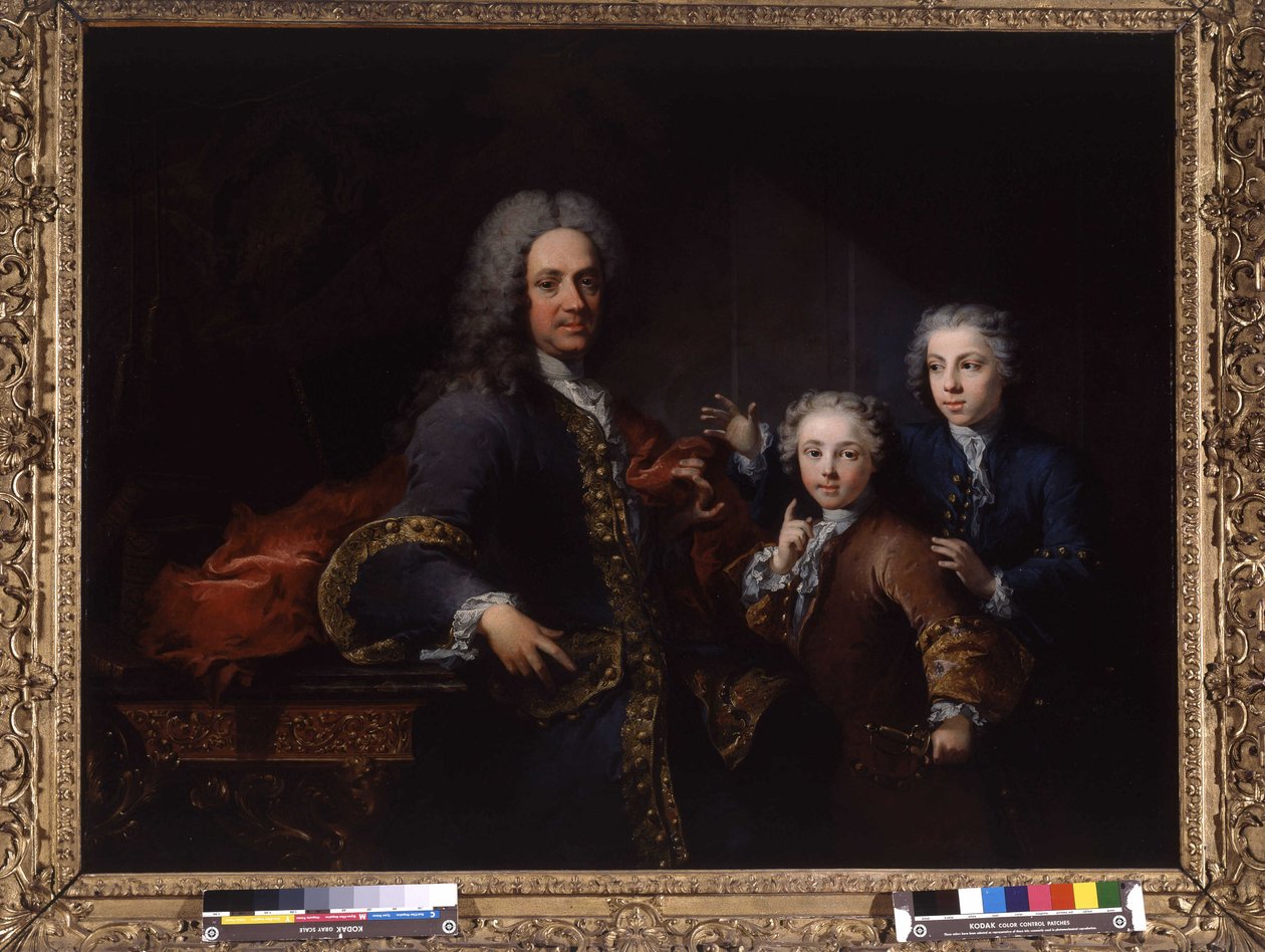 Monsieur de Saint Cannat ja hänen lapsensa (öljy kankaalle) tekijältä Robert Tournieres
