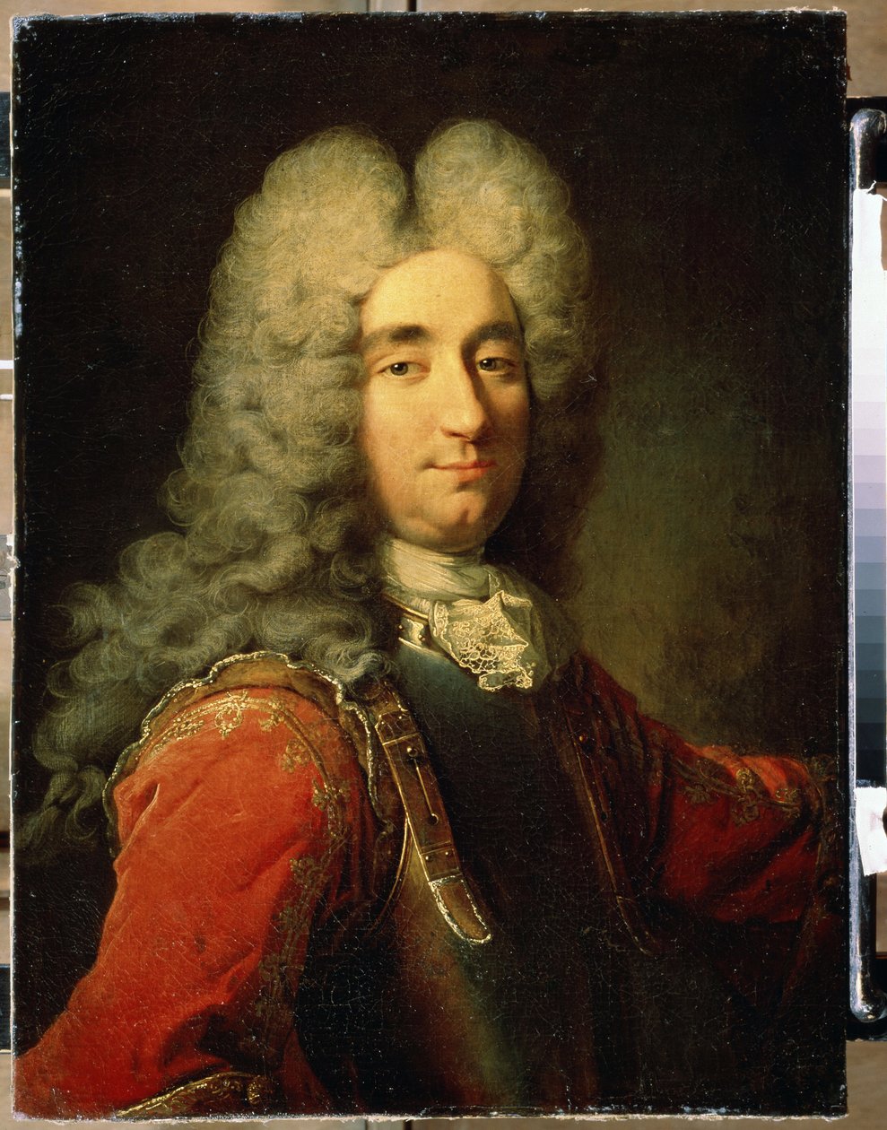 Miehen muotokuva (miehen muotokuva). Robert Tournieresin (1667-1752) maalaus. Öljy kankaalle, koko: 75 x 55 cm tekijältä Robert Tournieres